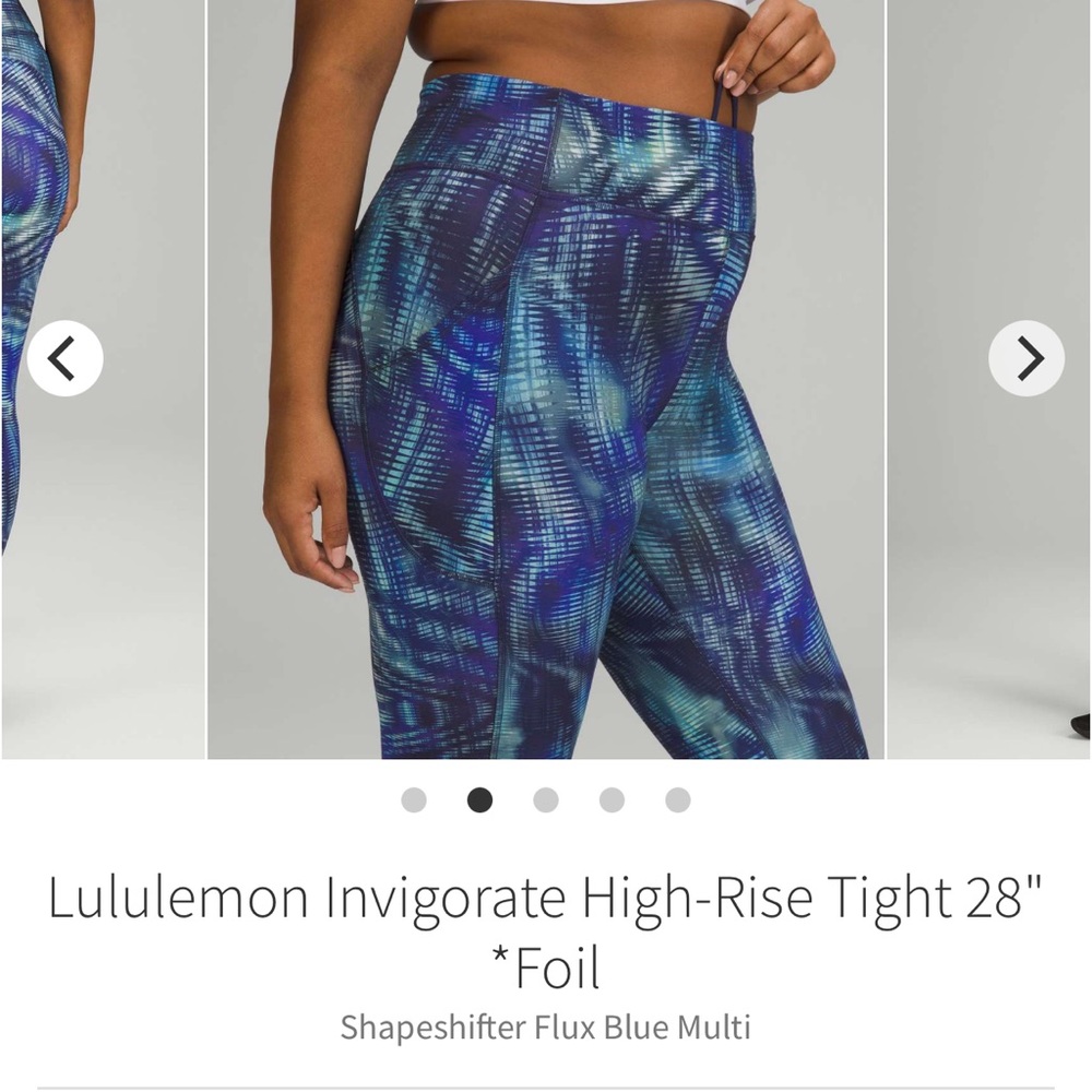 lululemon athletica Invigorate High-Rise Leggings in Blue Pattern